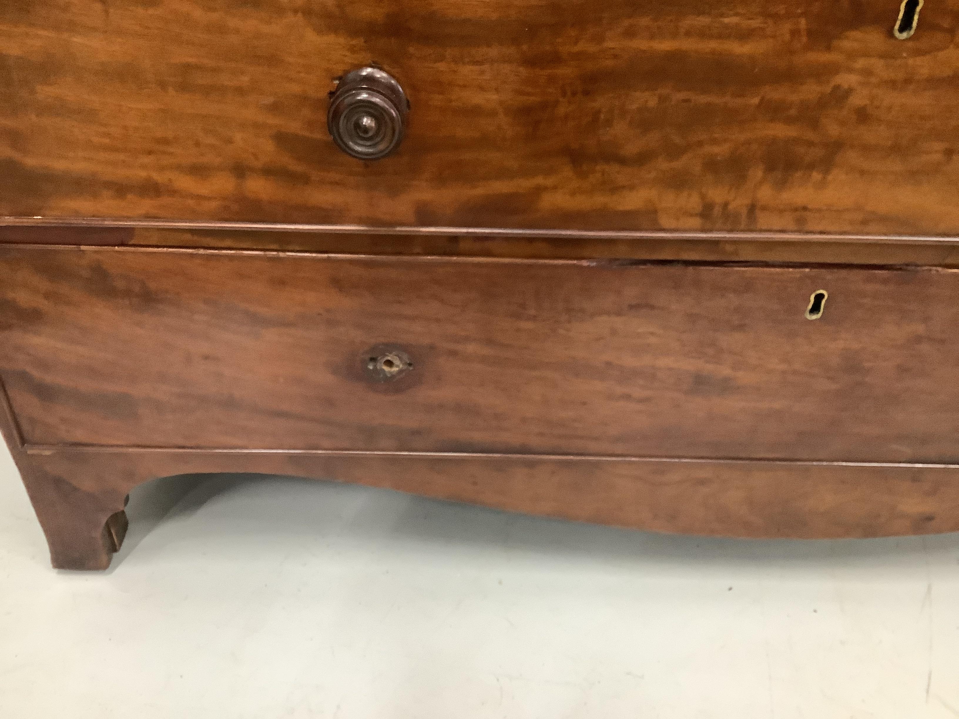 A Regency mahogany secretaire bookcase, width 123cm, depth 53cm, height 248cm
